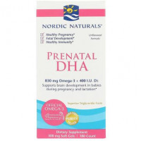 Prenatal DHA, Nordic Naturals, Prenatal Fish Oil, 500 mg, 180 Capsules, 24489
 