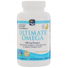 Fish Oil, Ultimate Omega, Nordic Naturals, Lemon, 1280 mg, 120 Capsules, 24497
 