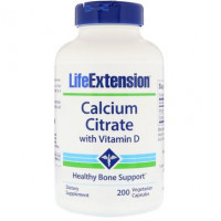 Цитрат кальция с витамином Д, Calcium Citrate with Vitamin D, Life Extension, 200 капсул, 24435
  