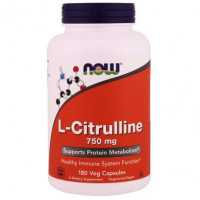 Цитруллин, L-Citrulline, Now Foods, 750 мг, 180 капсул, 11327
  