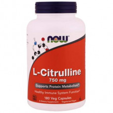 Citrulline, L-Citrulline, Now Foods, 750 mg, 180 Capsules, 11327
 