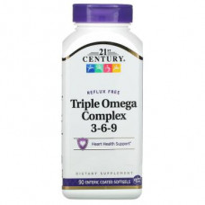 Omega 3 6 9, Triple Omega Complex 3-6-9, 21st Century, 90 Capsules, 10616
 