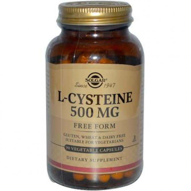 Cysteine, L-Cysteine, Solgar, 500 mg, 90 Capsules, 10816
 