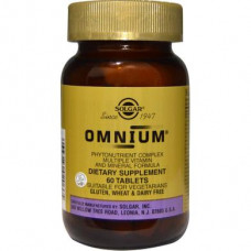 Мультивитамины и минералы oмниум, Multiple Vitamin and Mineral, Omnium, Solgar, 60 таблеток, 10832
  