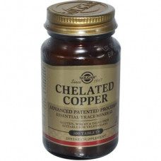 Chelated Copper, Solgar, 100 Tablets, 10845
 