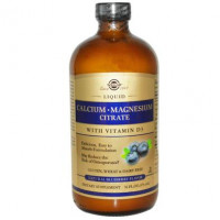 Calcium Magnesium + D3, Calcium Magnesium Vitamin D3, Solgar, blueberry flavor, 473 ml, 10851
 