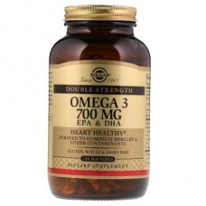 Рыбий жир (Omega-3, EPA DHA), Solgar, двойная сила, 700 мг, 120 капсул, 10861
  