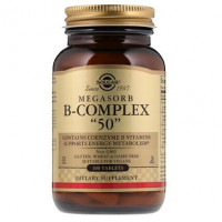 Vitamins of group B-50, Megasorb B-Complex, Solgar, complex, 100 tablets, 10894
 