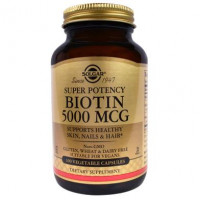 Биотин, Biotin, Solgar, 5000 мкг, 100 капсул, 10901
  