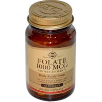 Folic Acid, Folate, Solgar, 1000 mcg, 60 Tablets, 10904
 