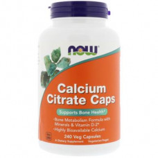 Calcium Citrate, Now Foods, 240 Capsules, 10983
 