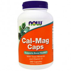 Кальций и магний в капсулах, Cal-Mag Caps, Now Foods, 240 капсул, 10984
  