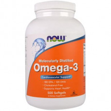 Рыбий жир, Омега-3, Omega-3, Now Foods, 500 гелевых капсул, 10990
  