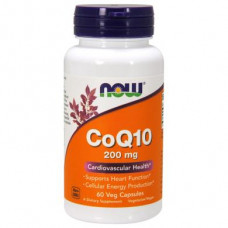 Коэнзим Q10 (CoQ10), Now Foods, 200 мг, 60 капсул, 11332
  