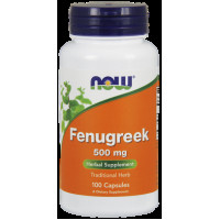 Пажитник, Fenugreek, Now Foods, 500 мг, 100 капсул, 11341
  