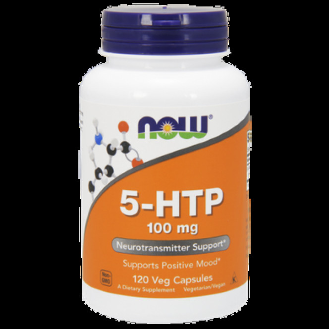 5-HTP 5-Hydroxytryptophan, Now Foods, 100 mg, 120 Capsules, 9145
 