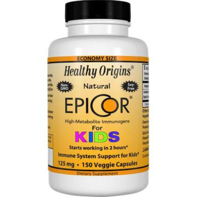 Эпикор для детей, EpiCor for Kids, Healthy Origins, 125 мг, 150 капсул, 14152
  