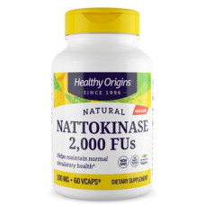 Nattokinase, Nattokinase 2,000 FUs, Healthy Origins, 100 mg, 60 Capsules, 14155
 