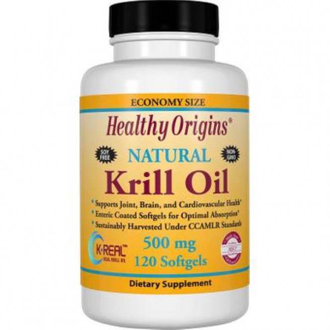 Krill Oil, Healthy Origins, Vanilla, 500 mg, 120 Capsules, 14167
 