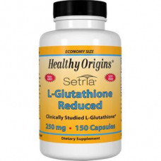 Glutathione, L-Glutathione, Healthy Origins, Setria, Reduced, 250 mg, 150 caps, 14180
 