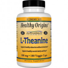 L-теанин, L-Theanine, Healthy Origins, 100 мг, 180 капсул, 14196
  