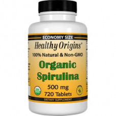 Спирулина, Spirulina, Healthy Origins, органик, 500 мг, 30 таблеток, 14208
  