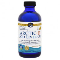 Рыбий жир из печени трески и Д3, Arctic-D Cod Liver Oil, Nordic Naturals, лимон, 237 мл, 14508
  