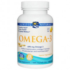 Омега-3 (лимон), Omega-3, Nordic Naturals, 1000 мг, 60 капсул, 14524
  