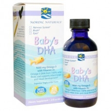 Жидкий рыбий жир для детей + Д3, Babys DHA, Nordic Naturals, 60 мл, 14528
  