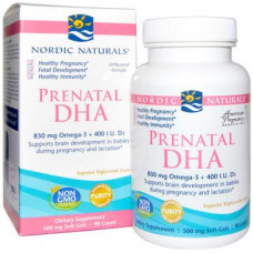 Prenatal DHA, Nordic Naturals, Prenatal Fish Oil, 500 mg, 90 Capsules, 14535
 