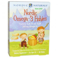 Рыбий жир для детей, Nordic Omega-3 Fishies, Nordic Naturals, фрукты, 300 мг, 36 желе, 14537
  