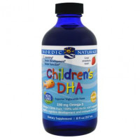 Жидкий рыбий жир для детей, Childrens DHA, Nordic Naturals, клубника, 237 мл, 14539
  