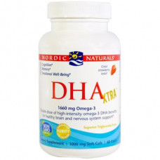 Extra Fish Oil, DHA Xtra, Nordic Naturals, Strawberry, 1000 mg, 60 Capsules, 14544
 