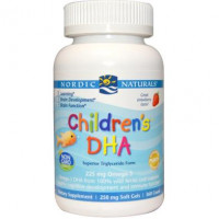 Рыбий жир для детей, Childrens DHA, Nordic Naturals, клубника, 360 желе, 14546
  