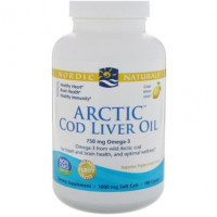 Cod Liver Oil, Cod Liver Oil, Nordic Naturals, Lemon, Arctic, 1000 mg, 180 Capsules, 14547
 