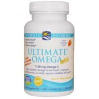 Рыбий жир мини (клубника), Ultimate Omega 2X, Nordic Naturals, 1120 мг, 60 гелей, 14561
  