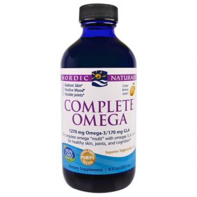 Омега 3 6 9 (лимон), Complete Omega, Nordic Naturals, лимон, 237 мл, 14567
  