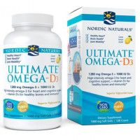 Omega D3 Fish Oil (Lemon), Ultimate Omega-D3, Nordic Naturals, Lemon, 1280 mg, 60 Capsules, 14579
 