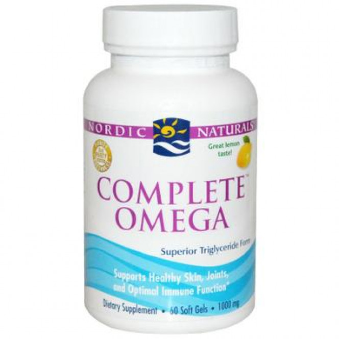 Omega 3 6 9 (Lemon), Complete Omega, Nordic Naturals, 1000 mg, 60 Capsules, 14599
 