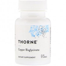 Copper (Copper Bisglycinate), Thorne Research, 60 Capsules, 14820
 