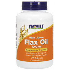 Flaxseed Oil, Flax Oil, Now Foods, 1000 mg, 120 Softgels, 15936
 