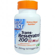 Resveratrol, Trans-Resveratrol, Doctors Best, 200 mg, 60 Capsules, 15958
 