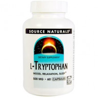 Триптофан, L-Tryptophan, Source Naturals, 500 мг, 60 капсул, 16768
  