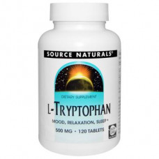 Tryptophan, L-Tryptophan, Source Naturals, 500 mg, 120 Tablets, 16769
 