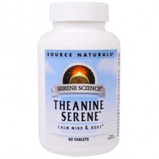 Теанин, спокойствие, Theanine Serene, Source Naturals, 60 таблеток, 16864
  