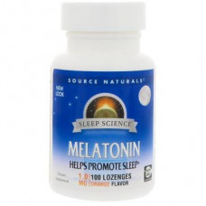 Melatonin (Orange), Melatonin, Source Naturals, 1 mg, 100 Lozenges, 16995
 