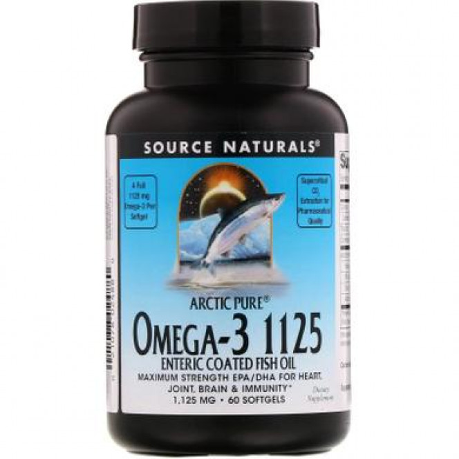 Комплекс Omega-3 1125, Source Naturals, арктический, 1125 мг, 60 капсул, 17006
  