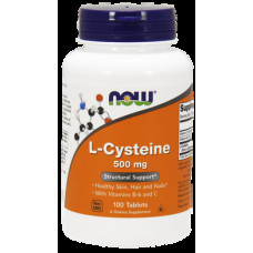 Cysteine, L-Cysteine, Now Foods, 500 mg, 100 Tablets, 01713
 