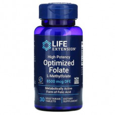 Folate, Optimized Folate, Life Extensions, Optimized, 5000 mcg, 30 Tablets, 18372
 