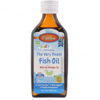 Рыбий жир для детей, Fish Oil, Carlson Labs, норвежский, апельсин, 200 мл, 18385
  